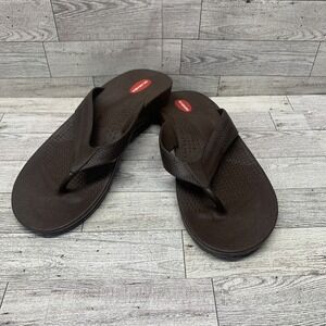 WOMEN'S‎ OKABASHI BROWN RUBBER THONG SANDALS FLIP FLOPS SIZE XL (11-12)